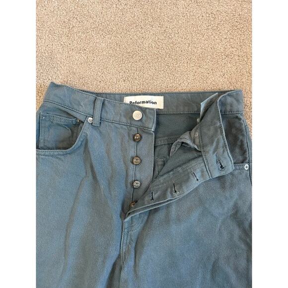 Reformation Cynthia Jeans in Proto Light Blue Denim High Waist Casual Size 27 - Picture 3 of 7